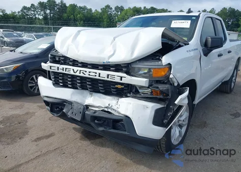 2021 Chevrolet Silverado 1500 4Wd Double Cab Standard Bed Custom из США, поврежденный, VIN 1GCRYBEK8MZ377733